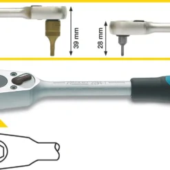 HAZET Umschaltknarre Für Bits- Sechskant Hohl 8 Mm (5/16 Zoll) 2264-1
