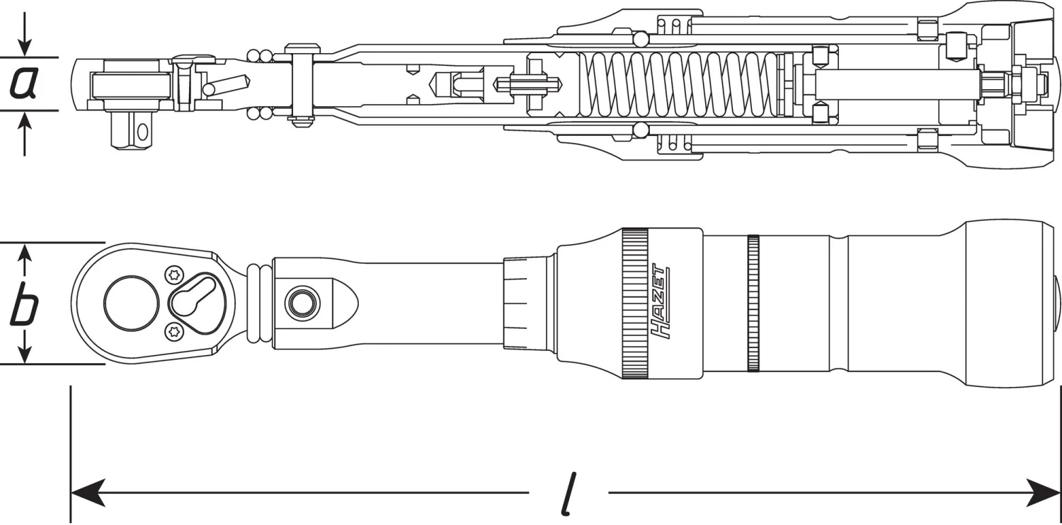 HAZET Drehmomentschlüssel 20-120 Nm 2% Vierkant Massiv 12,5mm 1/2 Zoll 6121-1CTCAL 7 HAZET Drehmomentschlüssel 20-120 Nm 2% Vierkant Massiv 12,5mm 1/2 Zoll 6121-1CTCAL – Bild 5
