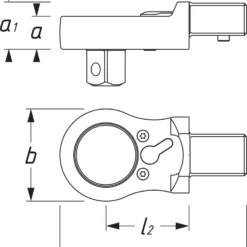 HAZET Einsteck-Umschaltknarre 14x18mm Vierkant Massiv 12,5mm 1/2 Zoll 6604-1 -Günstiges Fix Geheim Geschäft 6602 1 6604 1 23skizzesvjqxYg23tB7t
