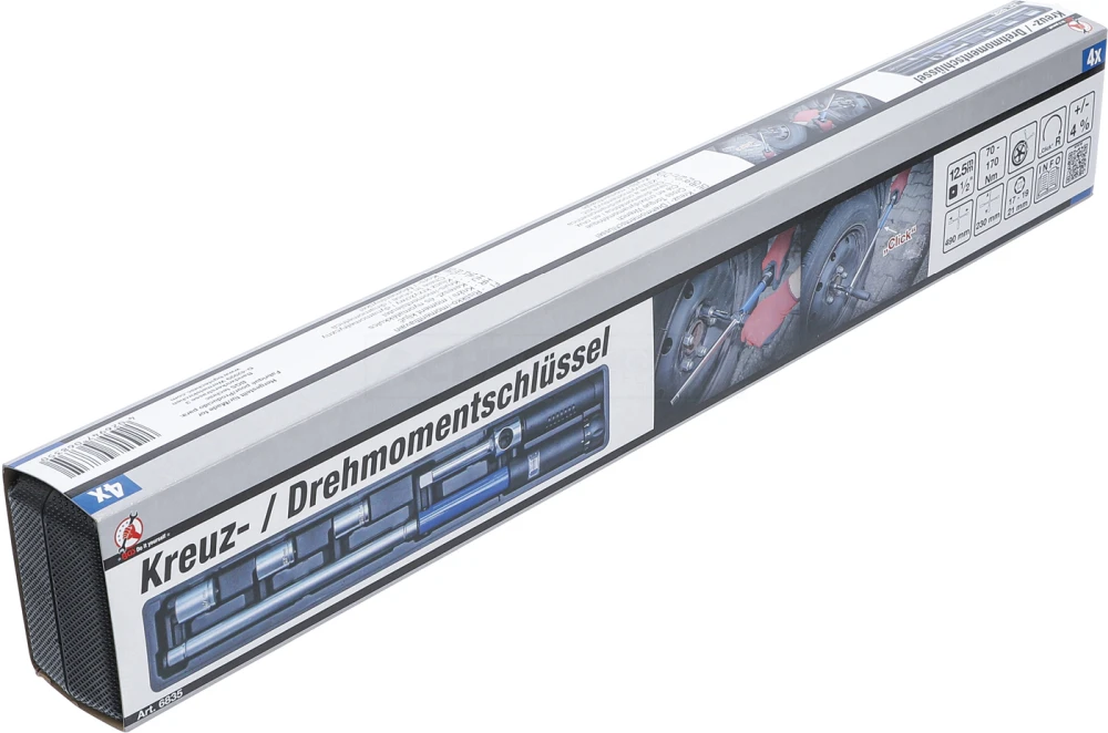 BGS DIY Kreuz- / Drehmomentschlüssel | Abtrieb Außenvierkant 12,5 Mm (1/2") | 70 - 170 Nm – 6835 7 BGS DIY Kreuz- / Drehmomentschlüssel | Abtrieb Außenvierkant 12,5 Mm (1/2") | 70 - 170 Nm – 6835 – Bild 5