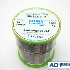 ACH Elektro Lötdraht Bleifrei 95,5% Zinn Ø1,0mm 1000gr. ISO-Core-RA Bleifrei 805923