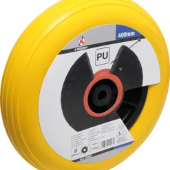 BGS DIY Schubkarrenrad | PU, Gelb/schwarz | 400 Mm – 80657