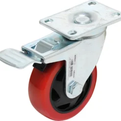 BGS DIY Lenkrolle Mit Bremse | Rot/schwarz | Ø 100 Mm – 80664