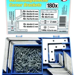 BGS DIY Verbindungsblech-Satz | 180-tlg. – 80920