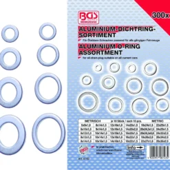 BGS Dichtring-Sortiment | Aluminium | 300-tlg. – 8143
