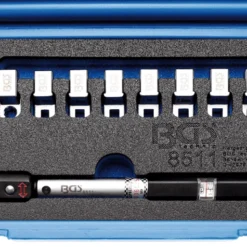 BGS Drehmoment-Speichenschlüssel | Austauschbare Köpfe | 3 - 15 Nm – 8511