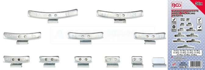 BGS Auswuchtgewichte-Sortiment | 36-tlg. – 9449 3 BGS Auswuchtgewichte-Sortiment | 36-tlg. – 9449